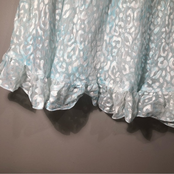 Victoria Secret I Do Collection Blue Leopard Top Size Large - Picture 3 of 8